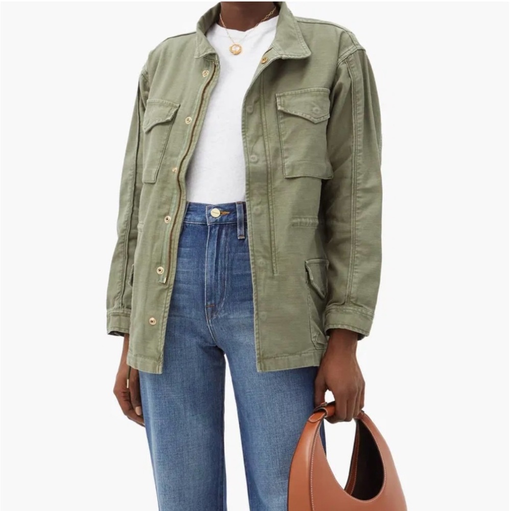 FRAME DENIM COTTON MILITARY JACKET